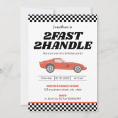 Twee snelle twee handvat jongen 2e tweede verjaard kaart (Voorkant)