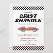 Twee snelle twee handvat jongen 2e tweede verjaard kaart (Voorkant)