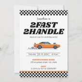 Twee snelle twee handvat jongen 2e tweede verjaard kaart (Voorkant)