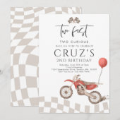 Twee snelle twee nieuwsgierige crossmotor 2e verja kaart (Voorkant / Achterkant)