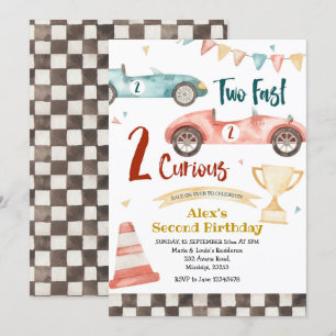 Twee snelle twee nieuwsgierige uitnodigende rekrut kaart