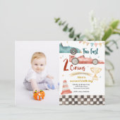 Twee snelle twee nieuwsgierige uitnodiging voor ra (Staand voorkant)