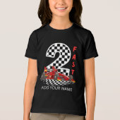 Twee snelle tweede verjaardag Tri-Blend shirt (Voorkant)