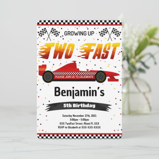 Twee snelle uitnodiging (Staand voorkant)