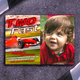 Twee snelle uitnodiging met foto