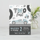 TWEE Snelle uitnodiging | Uitnodiging tot races (Staand voorkant)