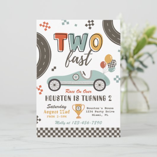 TWEE Snelle uitnodiging | Uitnodiging wegens racis (Staand voorkant)