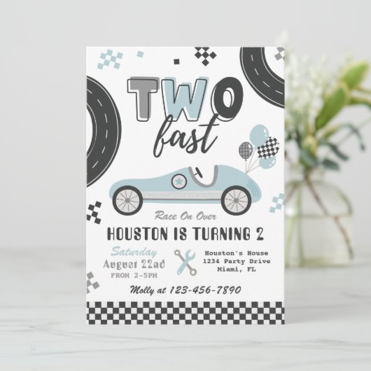 TWEE Snelle uitnodiging | Uitnodiging wegens racis (Staand voorkant)