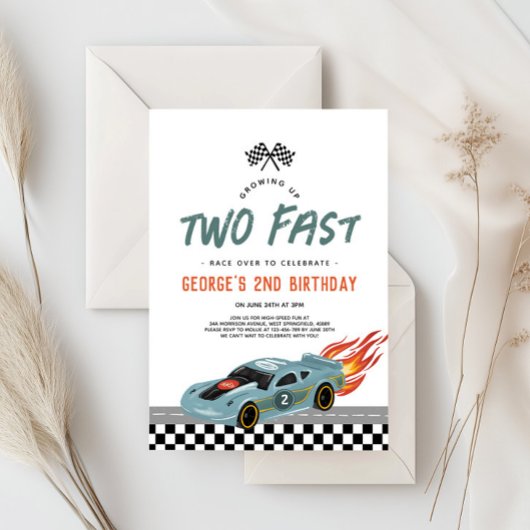 Twee snelle verjaardag hete auto's en brandende wi kaart