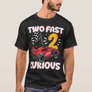 Twee snelle verjaardag twee nieuwsgierige jaren t-shirt