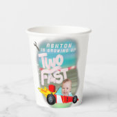 Twee snelle verjaardagsfeestjes papieren bekers (Achterkant)