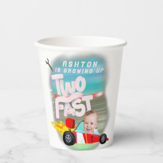 Twee snelle verjaardagsfeestjes papieren bekers (Voorkant)
