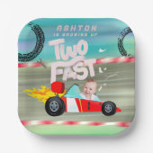 Twee snelle verjaardagsfeestjes papieren bordje (Voorkant)