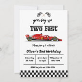 Twee snelle verjaardagsuitnodiging, 2e verjaardags kaart (Voorkant)