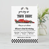 Twee snelle verjaardagsuitnodiging, 2e verjaardags kaart (Staand voorkant)