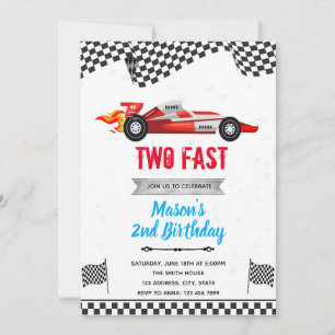 Twee snelle verjaardagsuitnodiging kaart