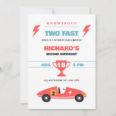 Twee snelle verjaardagsuitnodiging kaart (Voorkant)