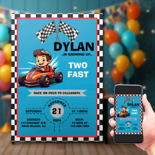 Twee snelle verjaardagsuitnodiging kaart