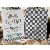 Twee snelle verjaardagsuitnodiging Party Car Nodig Kaart