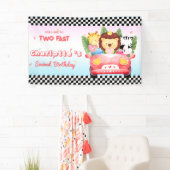 Twee Snelle wilde dier oerwoud Race Car 2e HBD Par Spandoek (Insitu)