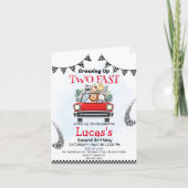 Twee snelle wilde jungle Race Auto 2de verjaardags (Voorkant)