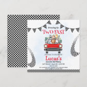 Twee snelle wilde oerwoud race auto 2e verjaardags (Voorkant / Achterkant)