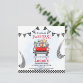 Twee snelle wilde oerwoud race auto 2e verjaardags (Staand voorkant)