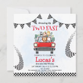 Twee snelle wilde oerwoud race auto 2e verjaardags (Voorkant)