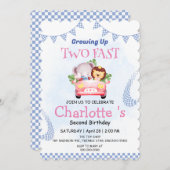 Twee snelle wilde oerwoud race auto 2e verjaardags kaart (Voorkant / Achterkant)