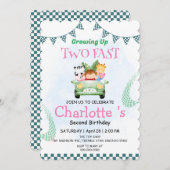 Twee snelle wilde oerwoud race auto 2e verjaardags kaart (Voorkant / Achterkant)