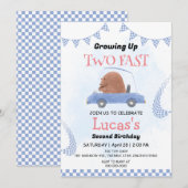 Twee snelle wilde oerwoud race auto 2e verjaardags kaart (Voorkant / Achterkant)