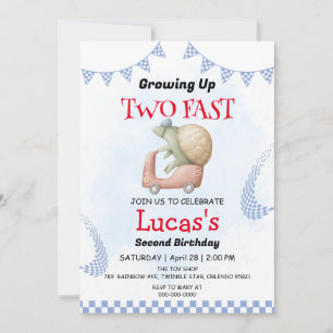 Twee snelle wilde oerwoud race auto 2e verjaardags kaart