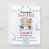 Twee snelle wilde oerwoud race auto 2e verjaardags kaart (Voorkant)