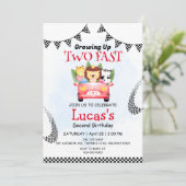 Twee snelle wilde Safari Race Auto 2e Verjaardagsf Kaart (Staand voorkant)