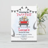 Twee snelle wilde Safari Race Auto 2e Verjaardagsf Kaart (Staand voorkant)