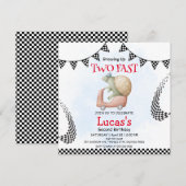 Twee snelle wilde schildpad fiets 2e verjaardag pa (Voorkant / Achterkant)