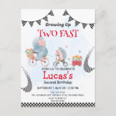 Twee snelle wilde stekelvarken fiets 2e verjaardag briefkaart (Voorkant)