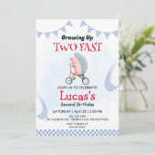 Twee Snelle wilde stekelvarken fiets 2e Verjaardag Kaart (Staand voorkant)