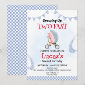 Twee Snelle wilde stekelvarken fiets 2e Verjaardag Kaart (Voorkant / Achterkant)