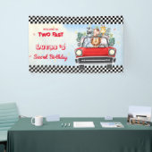 Twee snelle wilde welp oerwoud Race Car 2e HBD Par Spandoek (Beurs)