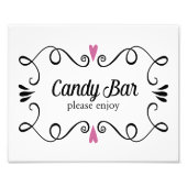 Twee Snoep Bar Buffet Weddenschap Foto Afdruk (Voorkant)