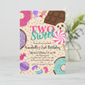 Twee snoepjes Schattigee Kinder tweede verjaardag Kaart (Staand voorkant)