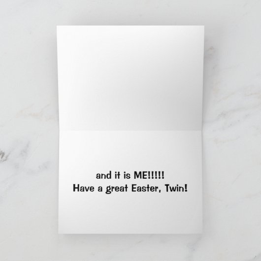 TWEE SOMMIGE 'BUNNY' HOUDT JE EENVOUDIGER IN!! FEESTDAGEN KAART (Binnen)