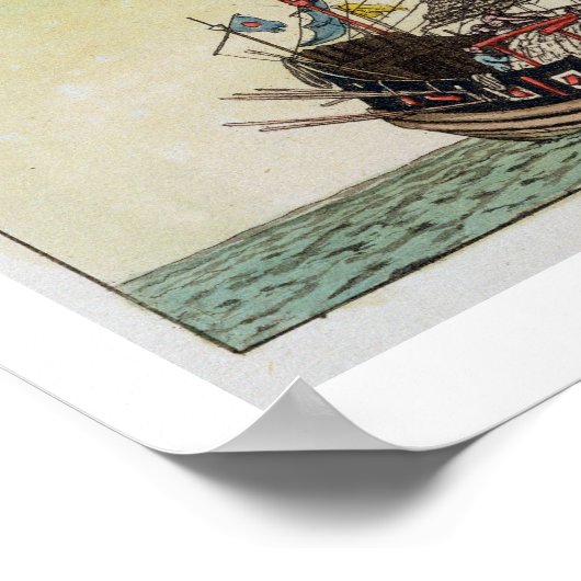 Twee soorten Chinees Junk, illustratie van 'Le C' Poster (Hoek)