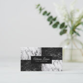 Twee soorten marmer visitekaartje (Staand voorkant)