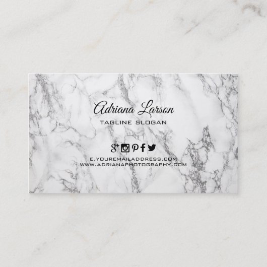 Twee soorten marmer visitekaartje (Achterkant)