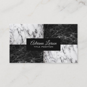 Twee soorten marmer visitekaartje