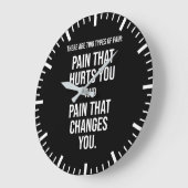 Twee soorten pijn - gym, succes, puistje grote klok (Hoek)