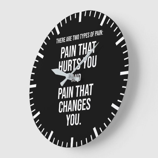 Twee soorten pijn - gym, succes, puistje grote klok (Hoek)