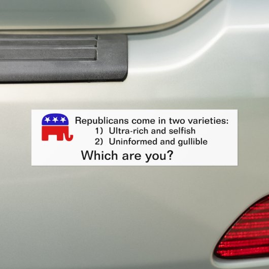 Twee soorten republikeinen bumpersticker (Op auto)